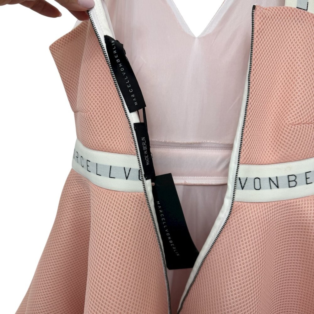 NWT Marcell Von Berlin Neoprene Blush Rose Prom Homecoming Dress Women's sz 6 - Picture 7 of 12